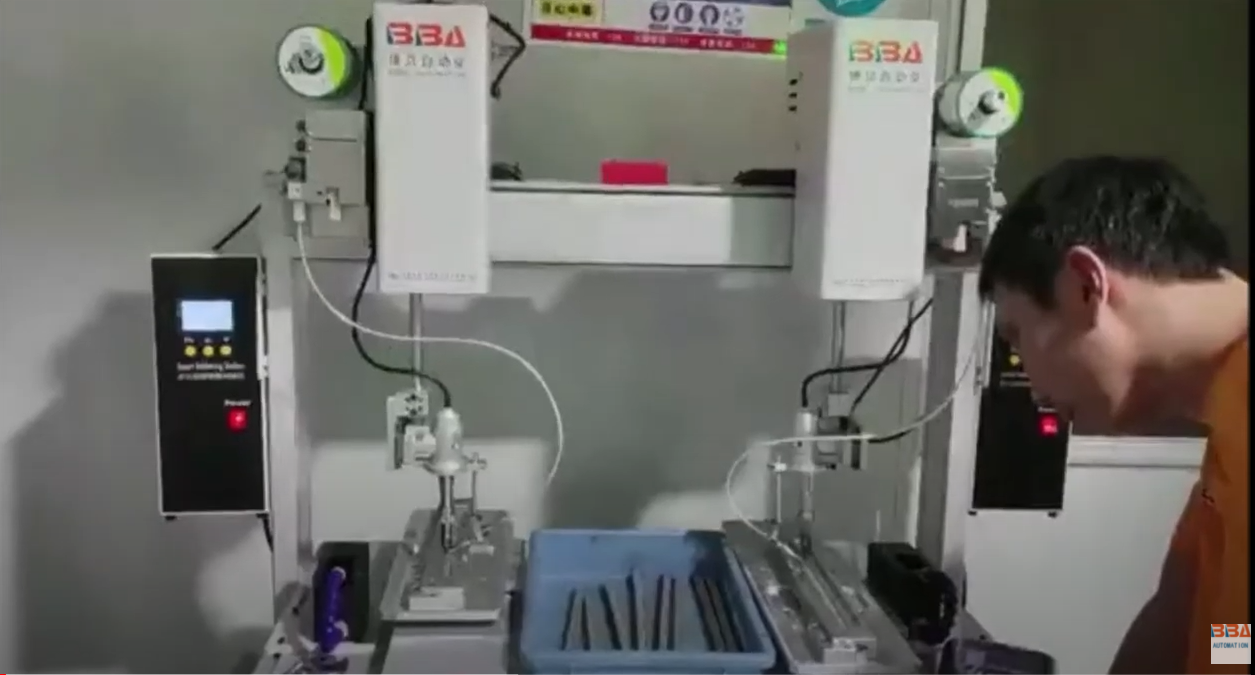 Automatic soldering tool with double head production equipment,China maker