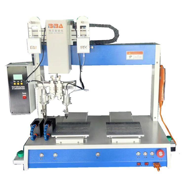 Automatic Soldering Machine with 2 Soldering Iron Tips Double Tin Feeding System