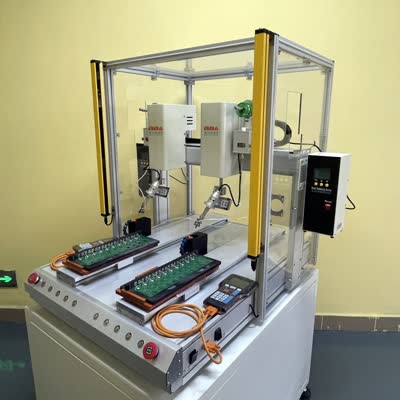 automatic soldering machine with Hot Iron Soldering and Tin Feeding System for Mobile Phone Assembly