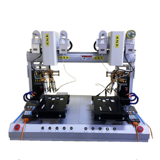 Soldering Machine Full Automated Dual Soldering Iron Head for PCB with Long Pin Welding