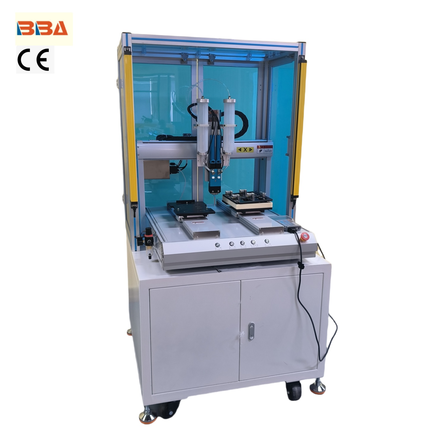 Automatic Glue Dispensing Robot with AB Glue Mixer And UV Glue Dispenser Used in Battery Assembly