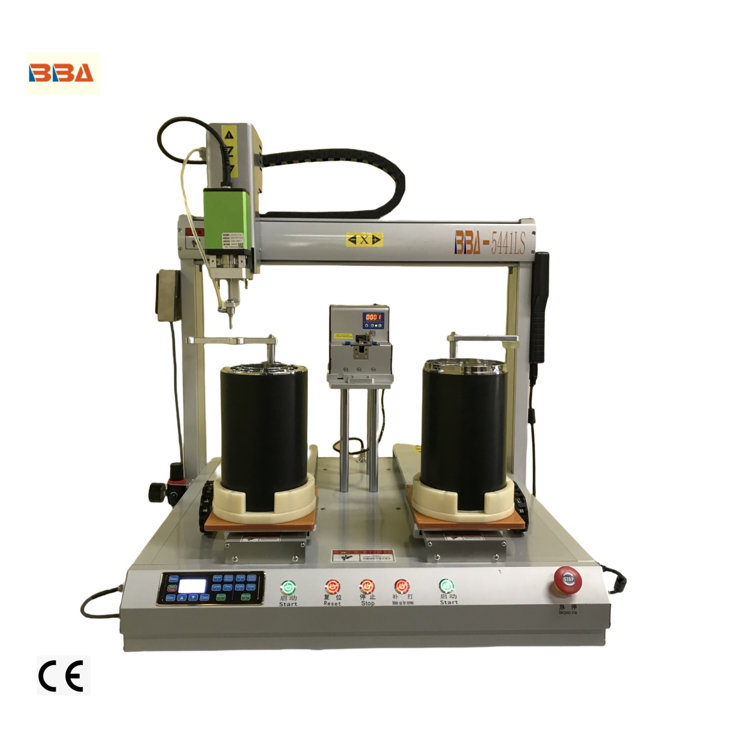Dual-station automatic screw driving machine, electronic radiator screw assembly machine, anti-lost screw alarm screw machine