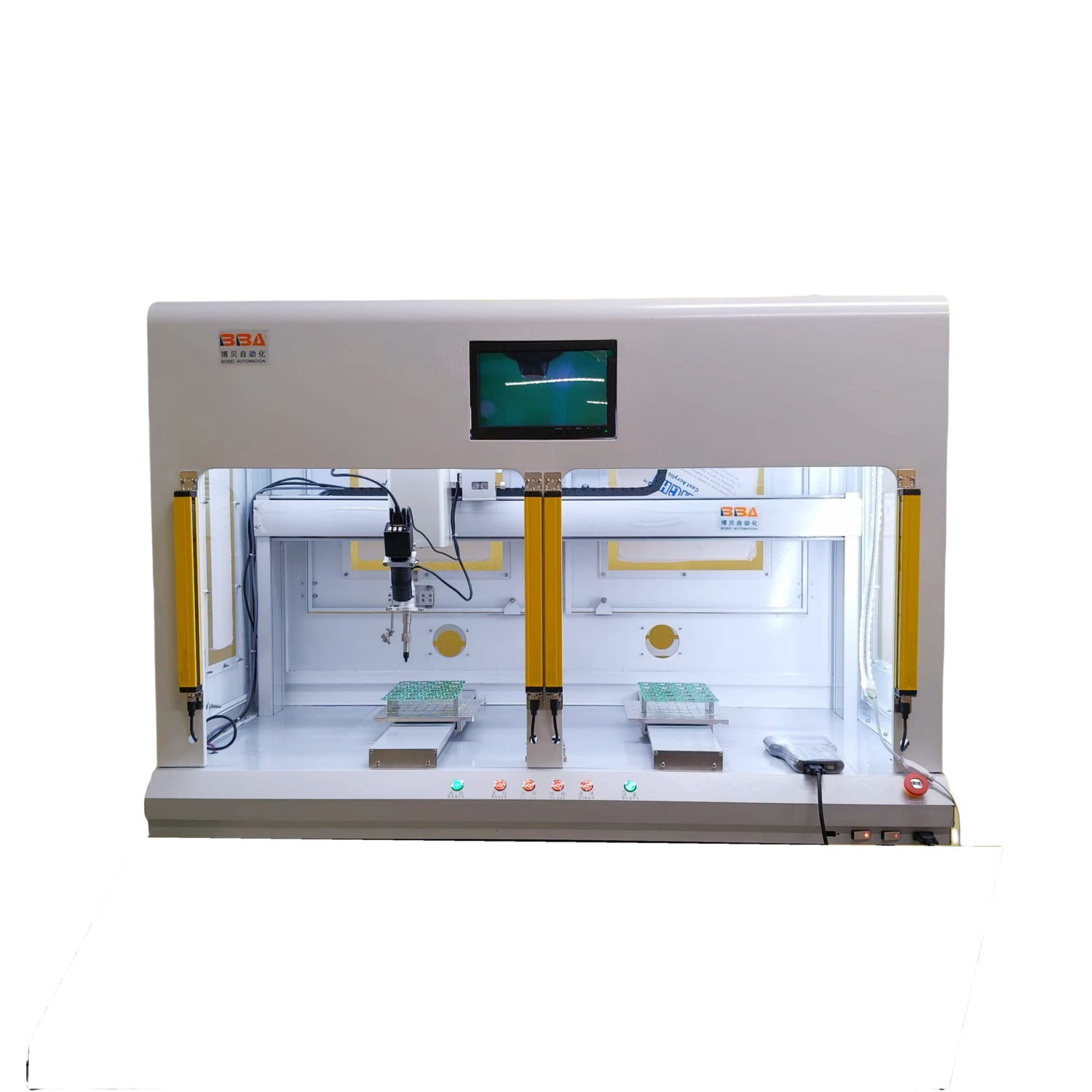 Desktop Dual Working Platform Safety Welding Robot with Camera Optical System Auto Feeding Solder