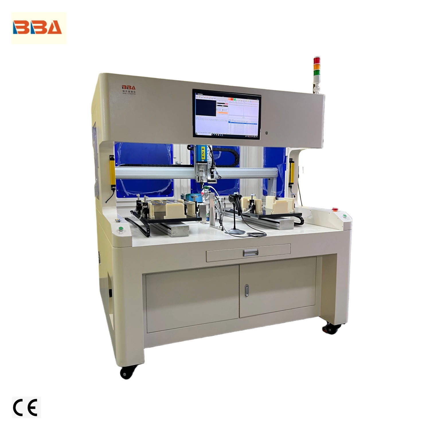 Fully automatic threaded insert assembly machine featuring CCD visual inspection, automatic feeding, precision tightening with seating verification, and anti-misalignment/anti-deformation assembly cap